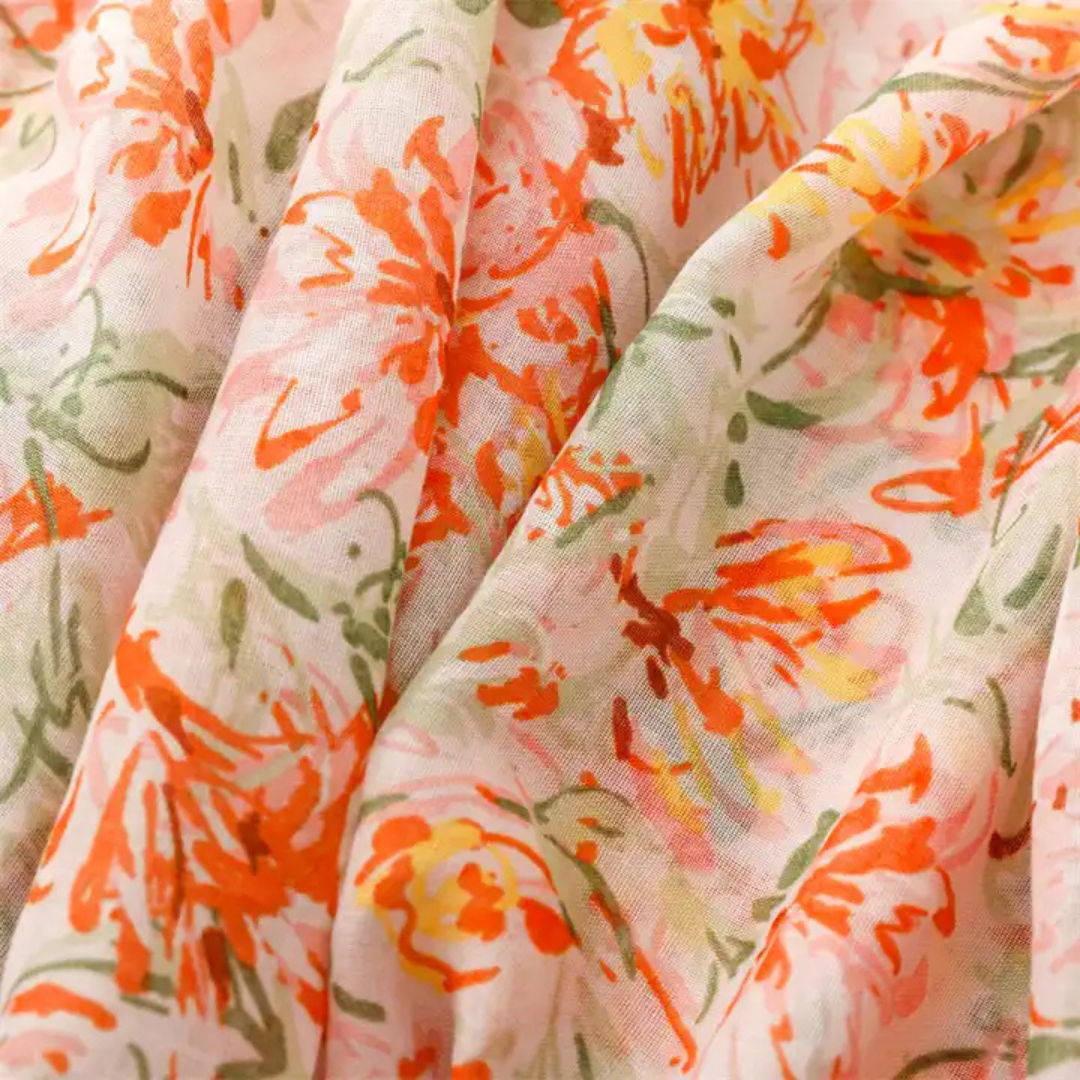 Printed Polyester Wrap Scarf