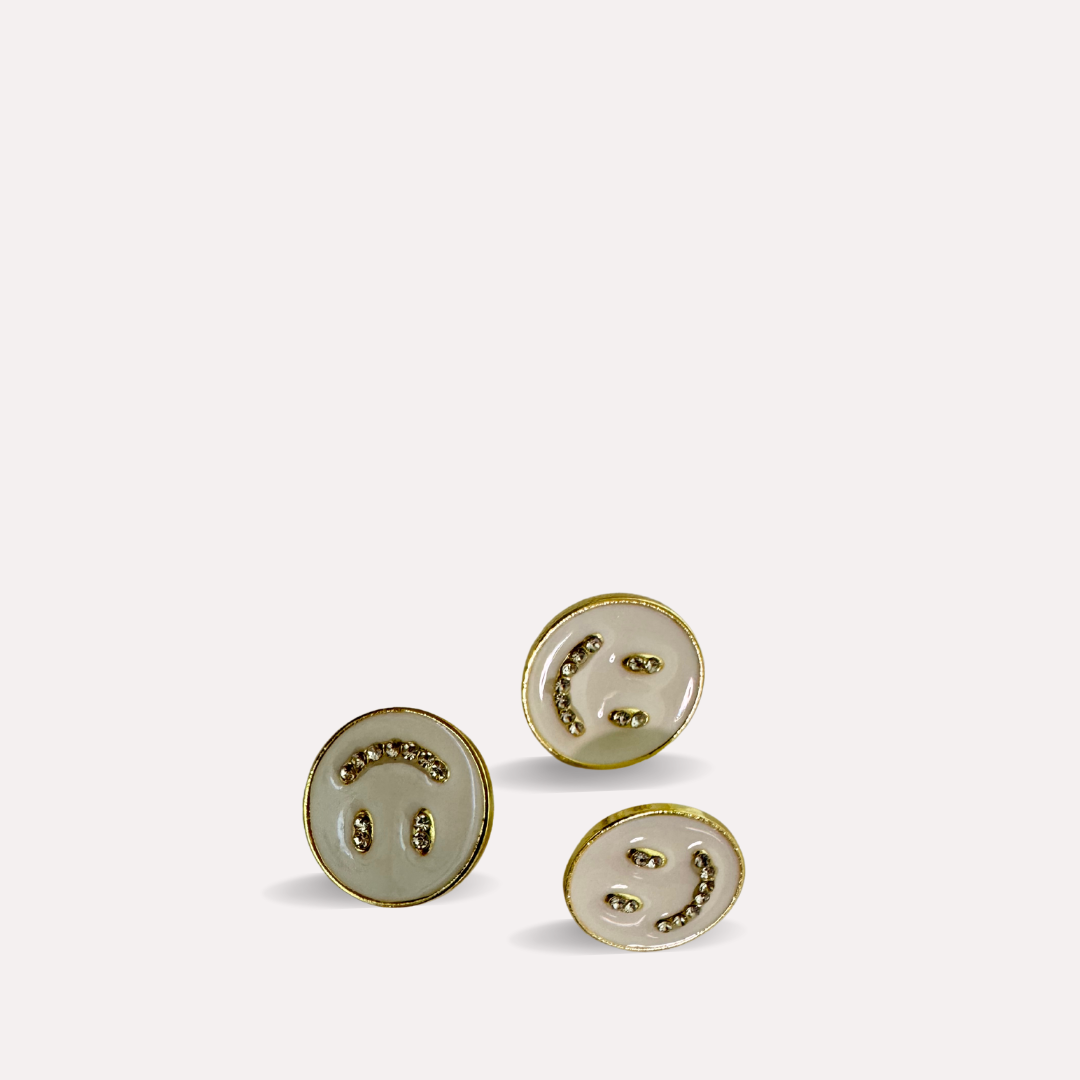 Shoe Trims - Black Smiley Face and White Smiley Face