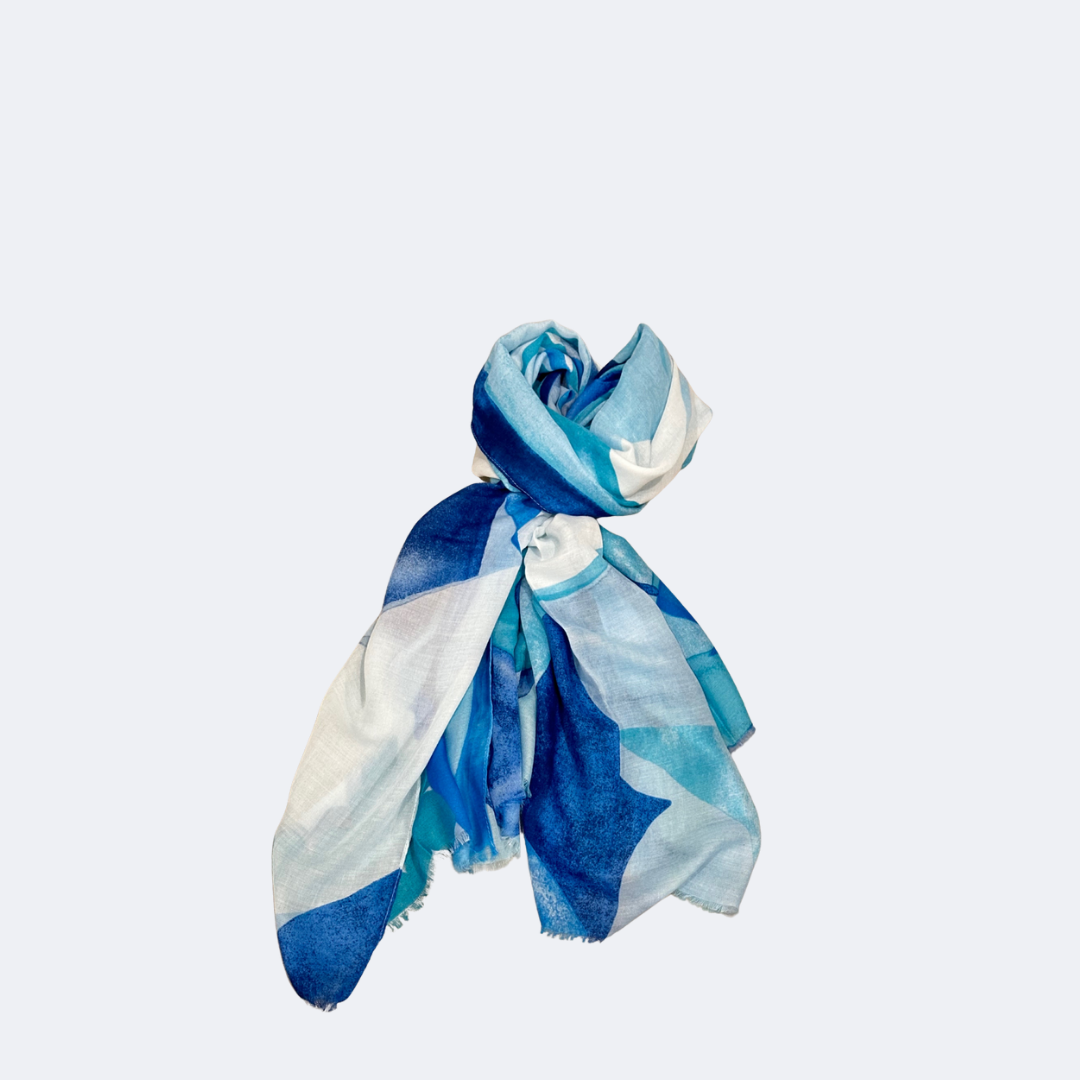 Cotton Linen Floral Scarves