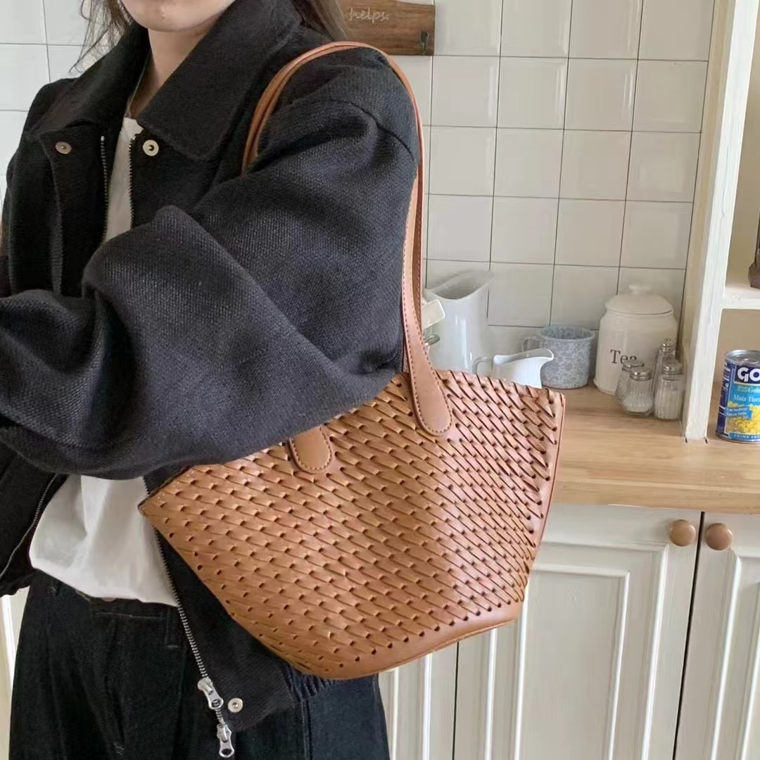 Bohemian Basket Weave Shopping Bag