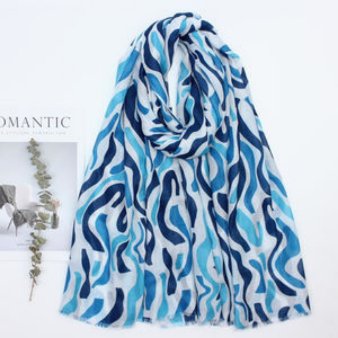 Wave Print Breathable Scarves