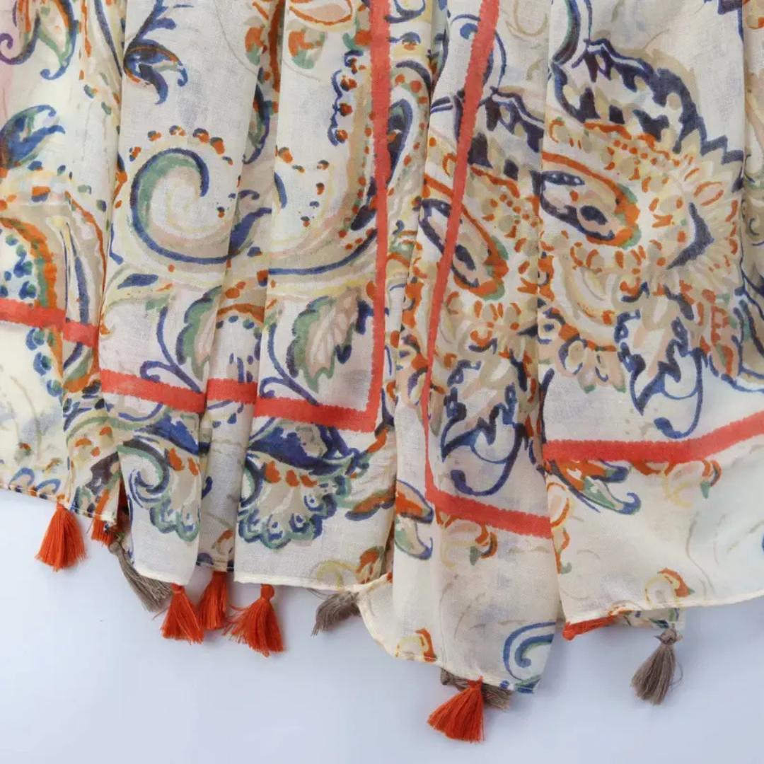 Vintage Bohemian Print Shawl Scarf