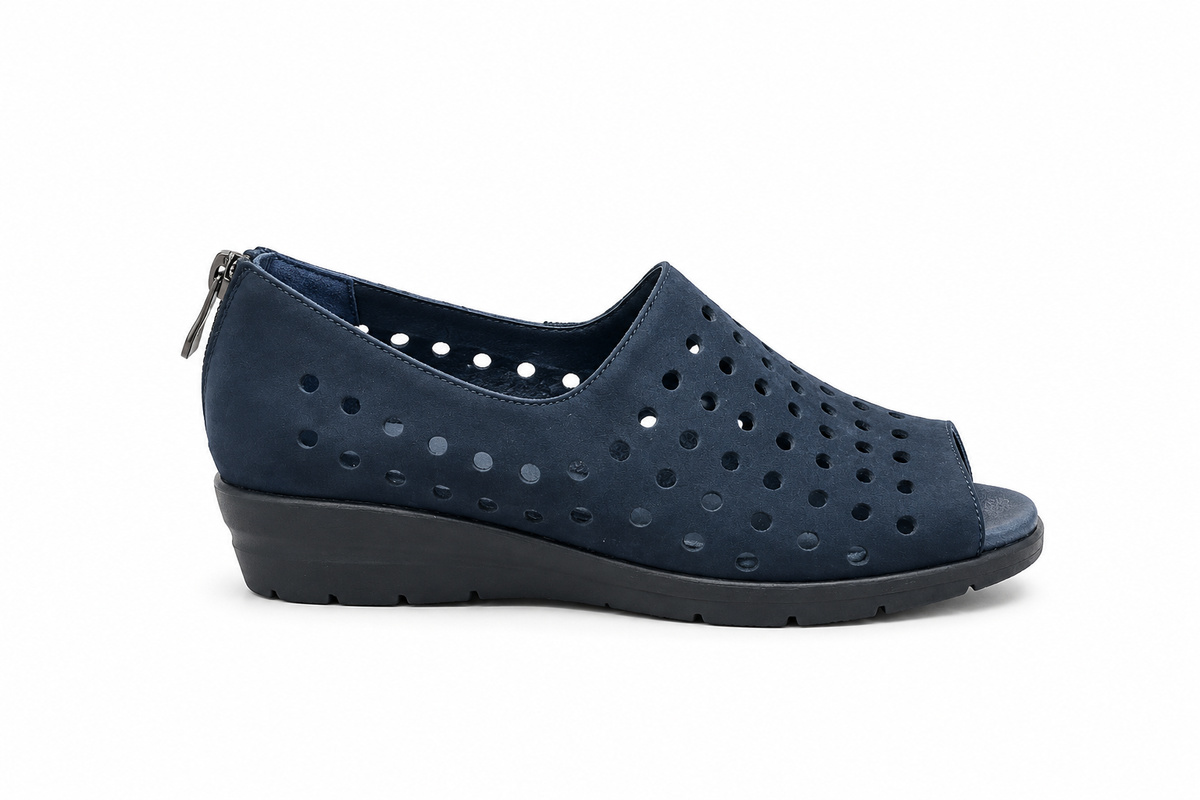 Via Nova Satin Navy Nuback