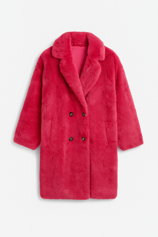 Fuchsia Faux Fur Coat