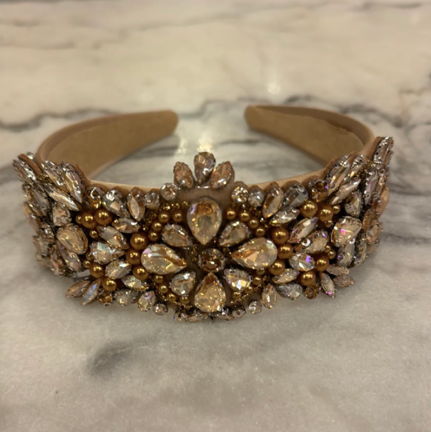 Ms Jane - Colorful Glass Flower Rhinestone Headband