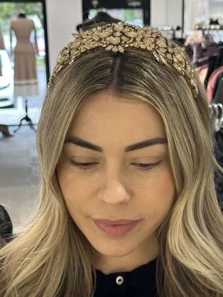 Ms Jane - Colorful Glass Flower Rhinestone Headband