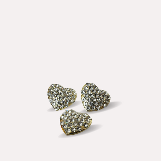 Shoe Trims - Small silver heart