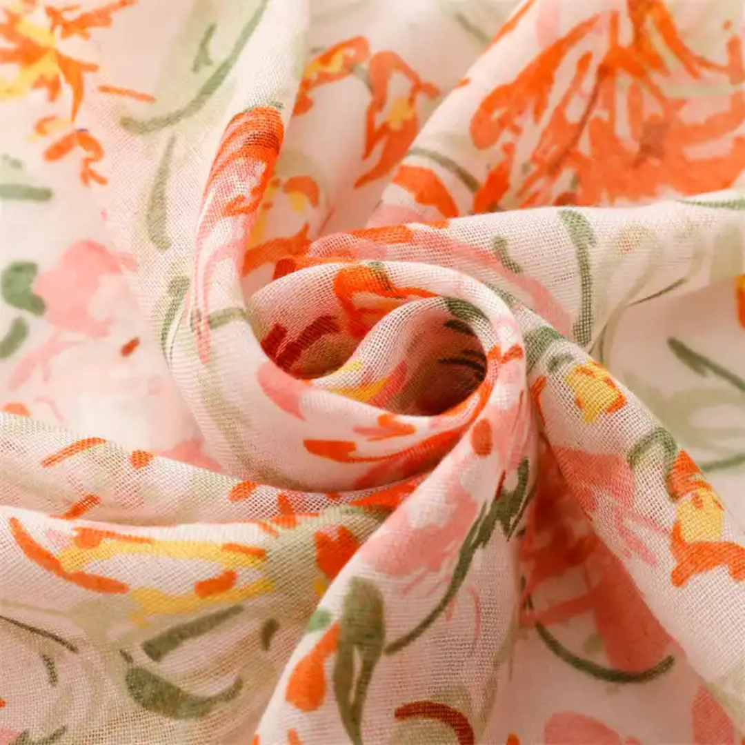 Printed Polyester Wrap Scarf