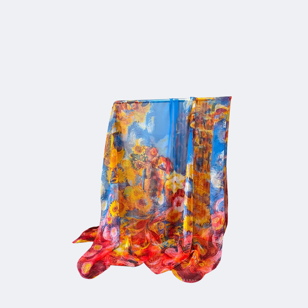 Silk Satin Scarf – Large Square Shawl