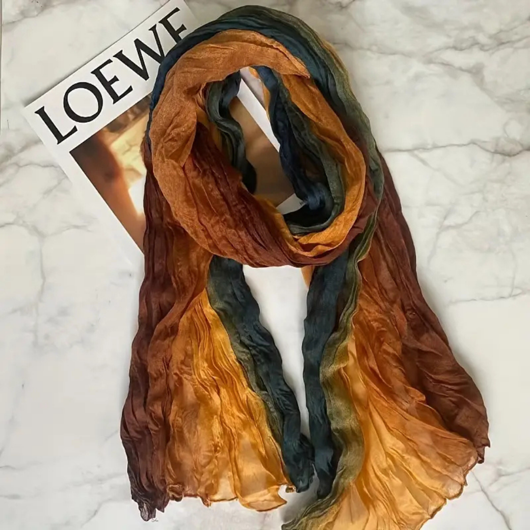 Cotton Gradient Blue Scarf