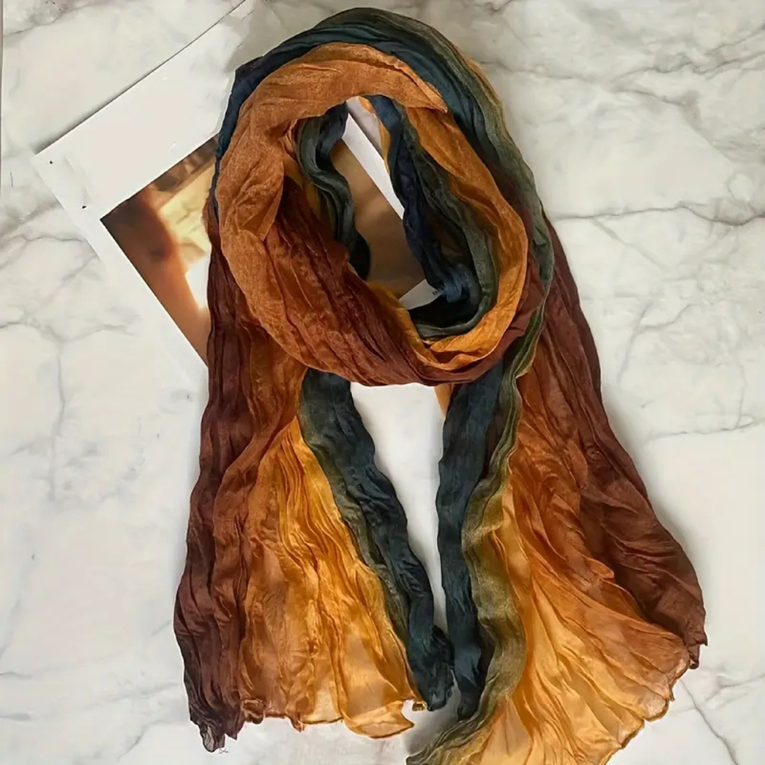 Cotton Gradient Blue Scarf