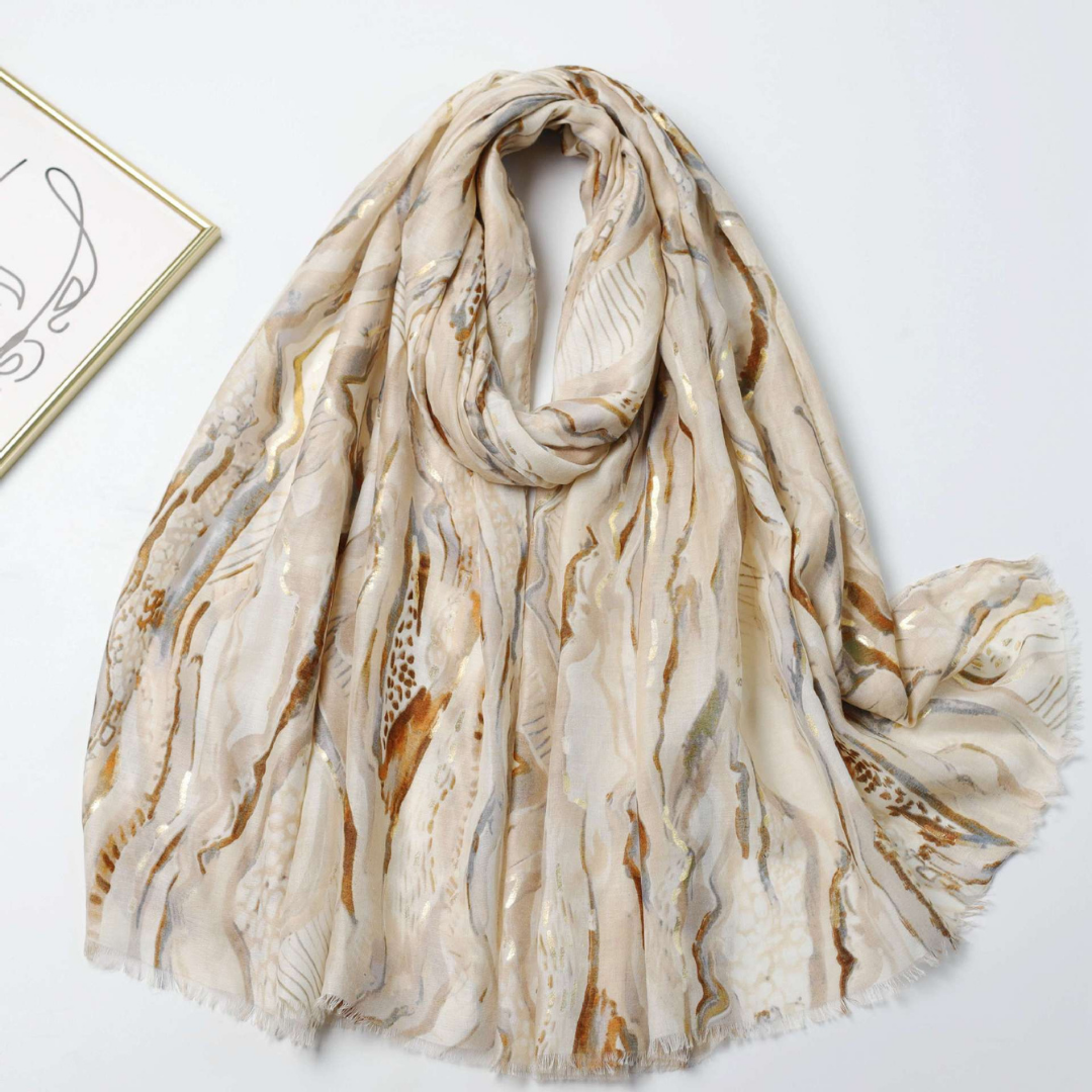 Glitter Abstract Painting Scarf