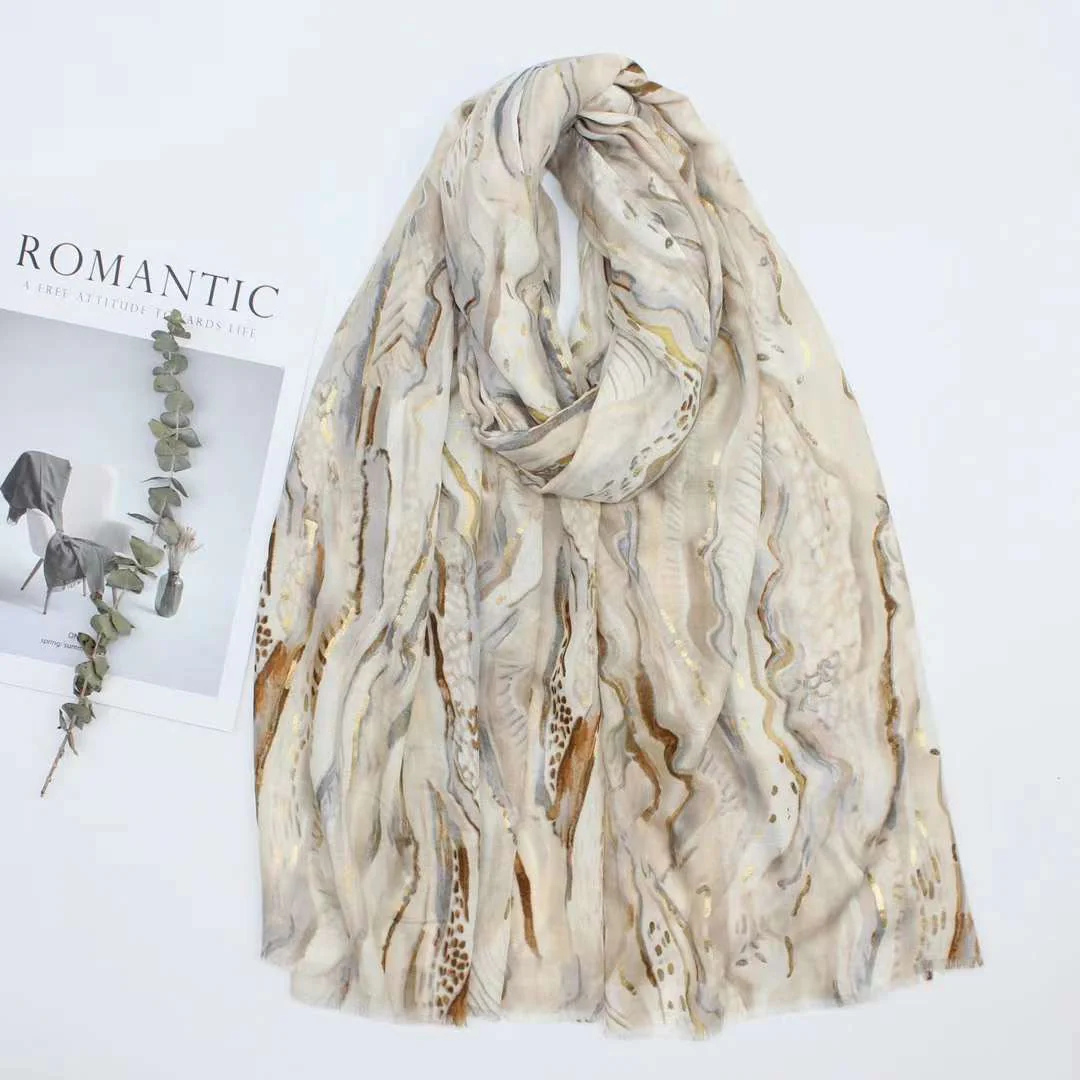 Glitter Abstract Painting Scarf