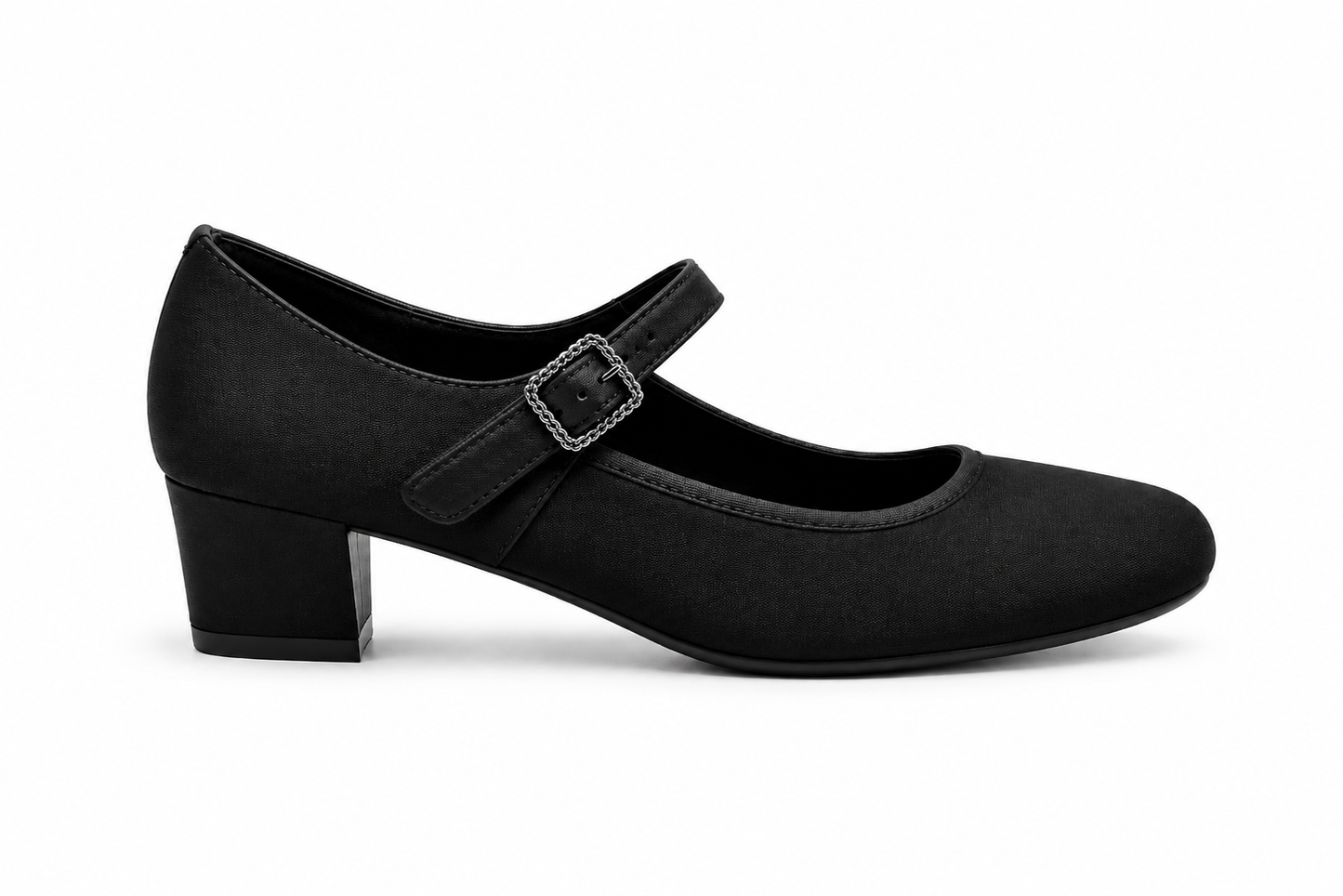 Via Nova Silk Black Heels