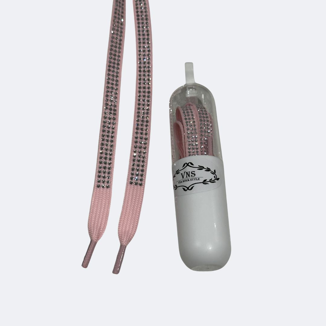 Shoe Lace - White Bling, Black Bling, Pink Bling