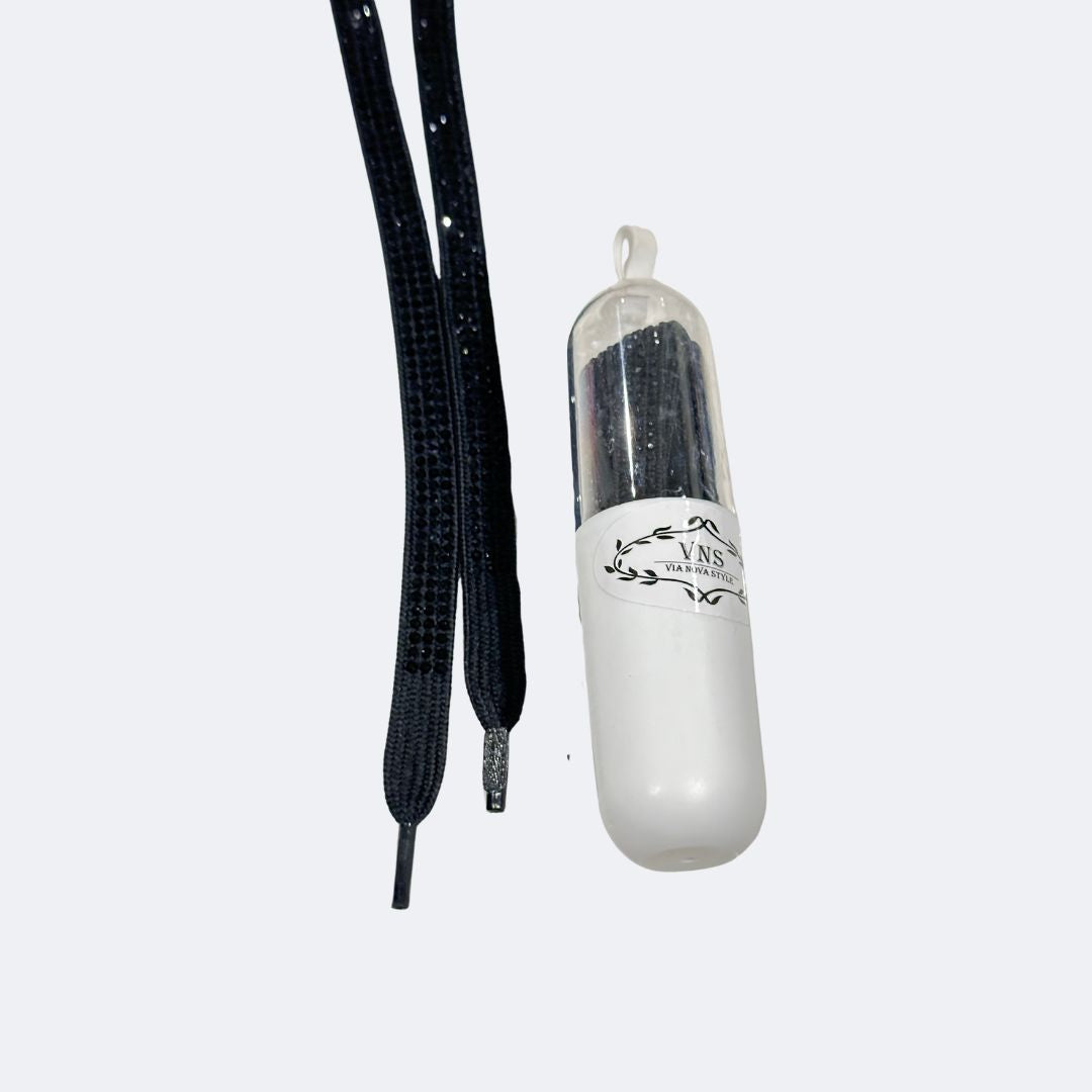 Shoe Lace - White Bling, Black Bling, Pink Bling