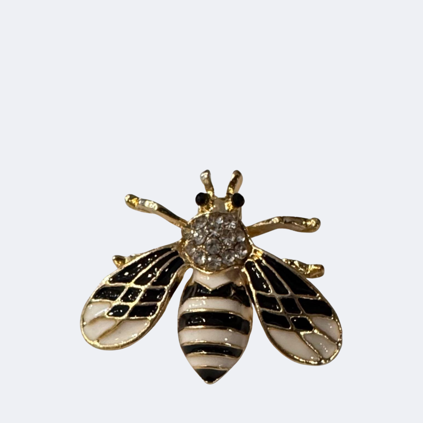 Shoe Trim - Black and White Bee