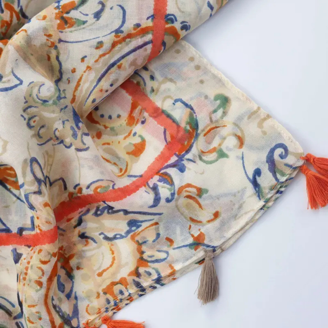 Vintage Bohemian Print Shawl Scarf