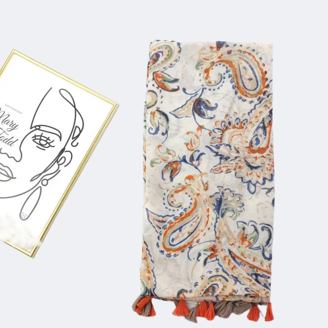 Vintage Bohemian Print Shawl Scarf