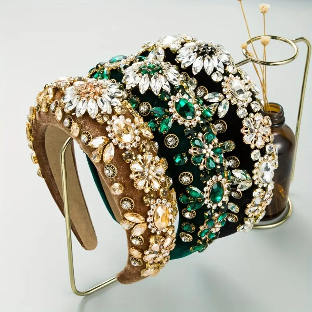 Ms Angela - Full Rhinestone Flower Headbands