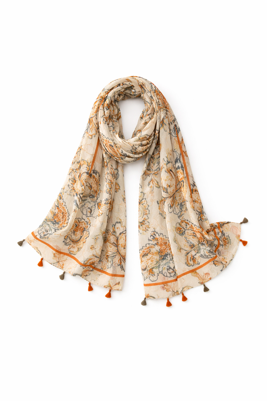 Vintage Bohemian Print Shawl Scarf