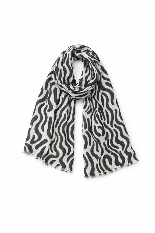 Wave Print Breathable Scarves
