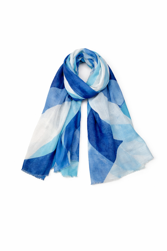 Cotton Linen Floral Scarves
