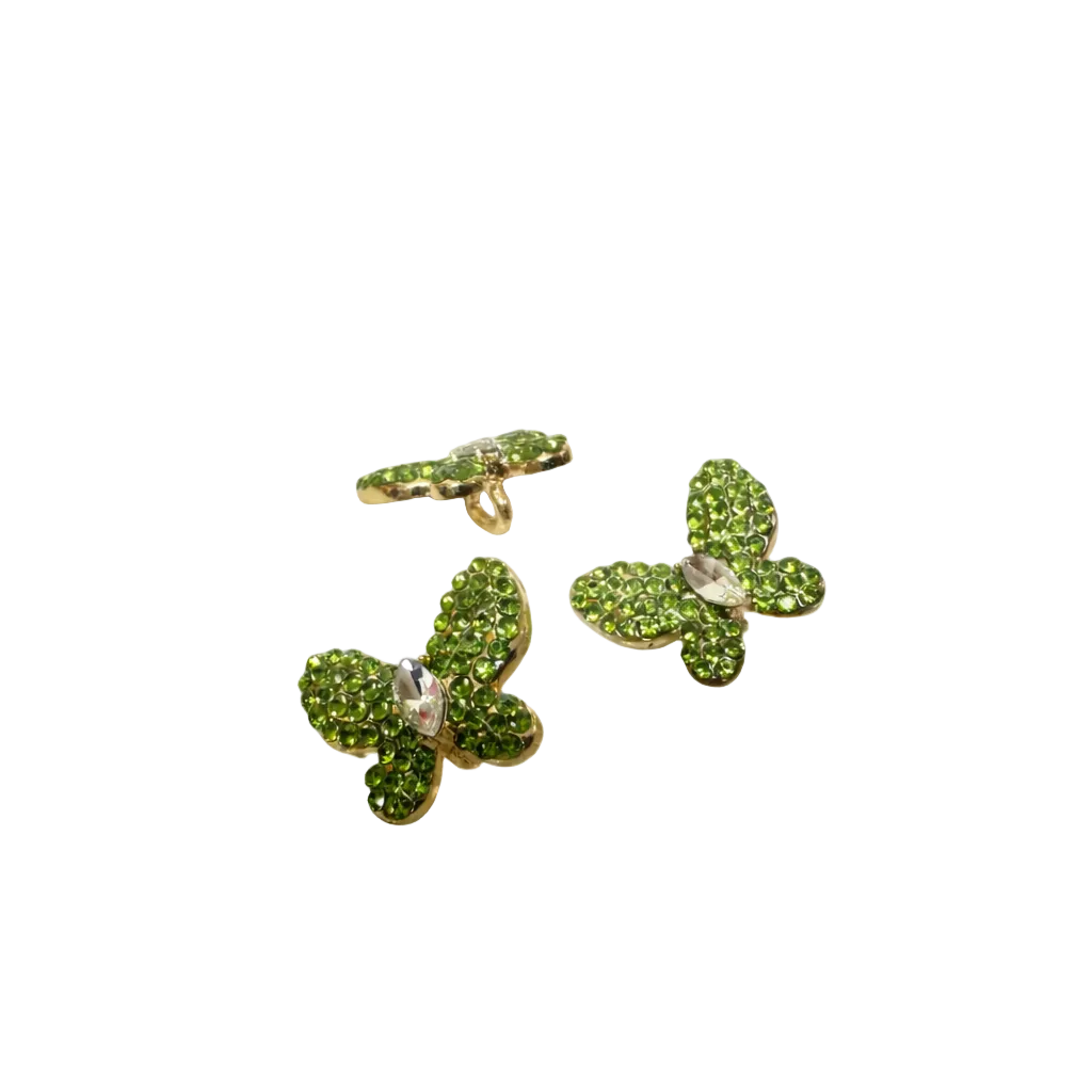 Shoe Trims - Butterfly  (Blue, Lime and Dark Green)