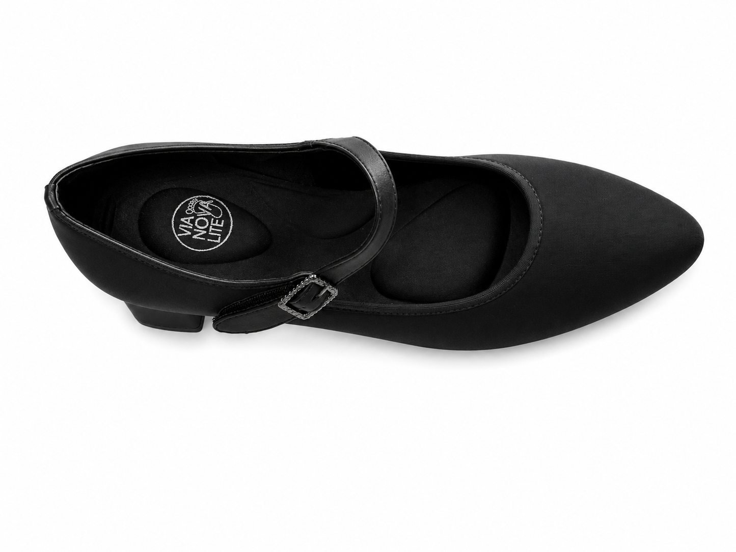 Via Nova Silk Black Heels