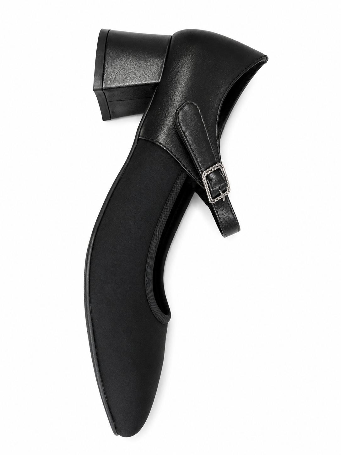 Via Nova Silk Black Heels