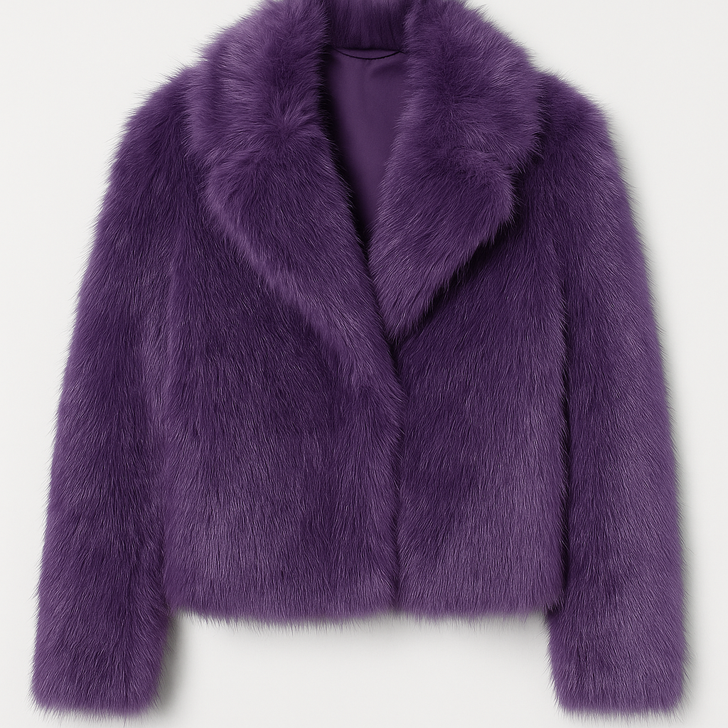 Plum Faux Fur Coat