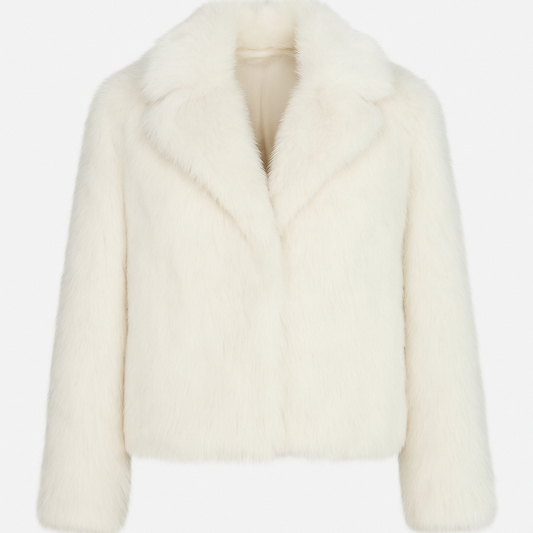 Ivory Faux Fur Coat