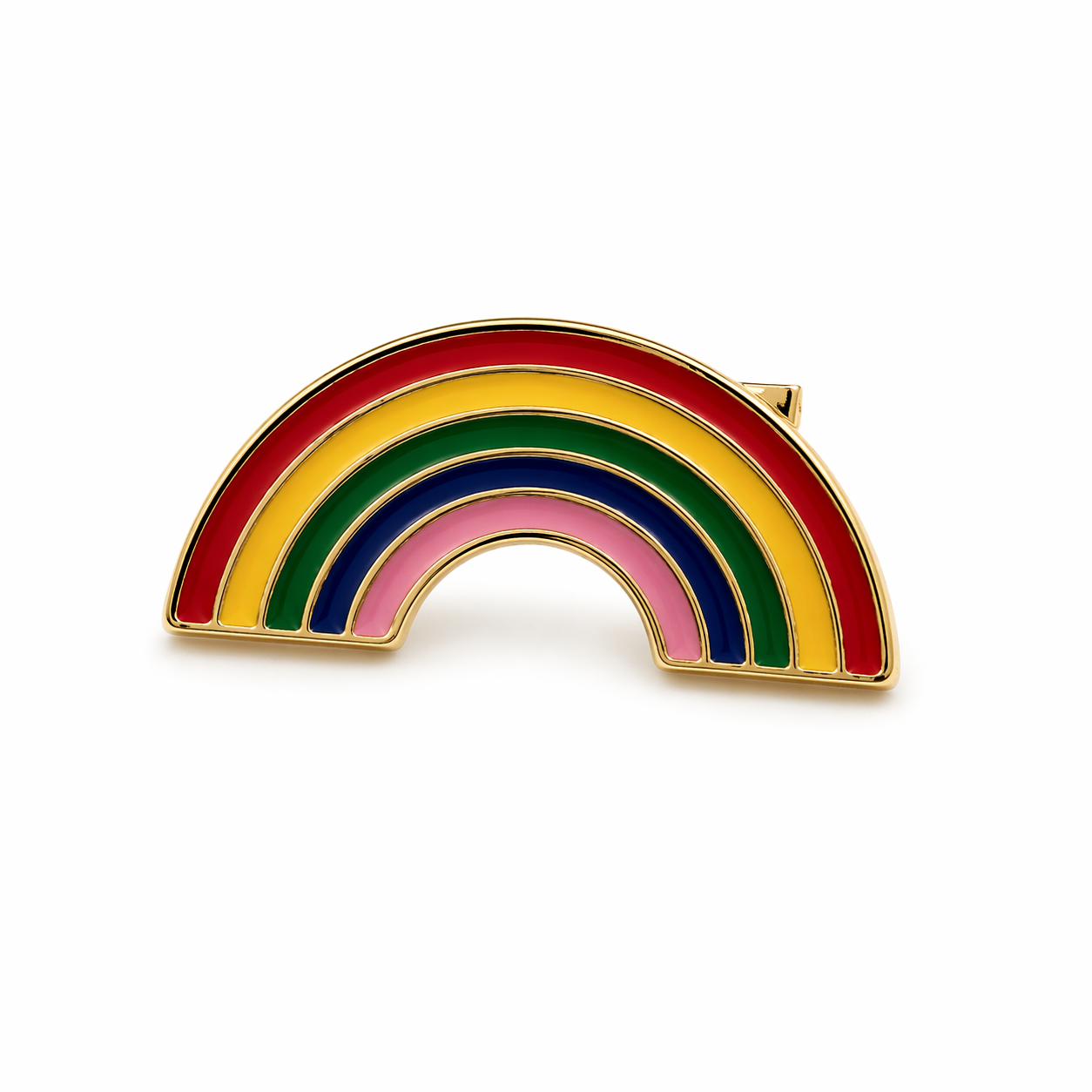 Rainbow Enamel Brooch