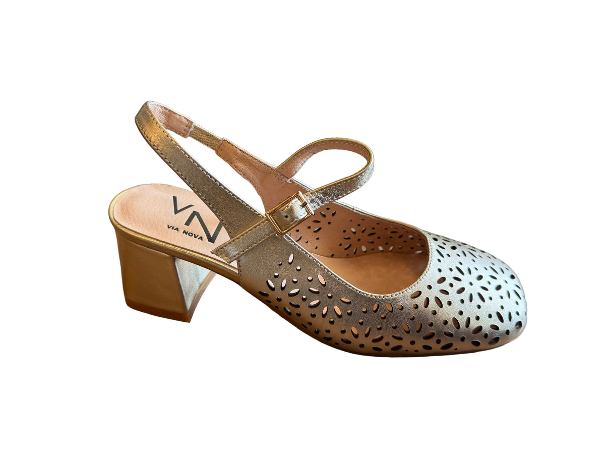 Via Nova Lulu Gold Heels
